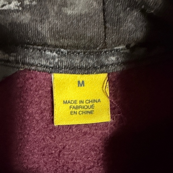 Cabela's Deep Burgundy Full-Zip Hoodie with Script Logo - Picture 3 of 3